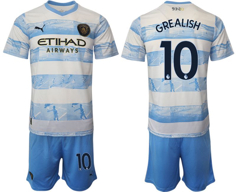 Men 2022-2023 Club Manchester City blue #10 Soccer Jerseys